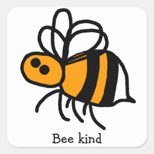 Bee Kind Bumble Bee Stickers 20 per sheet
