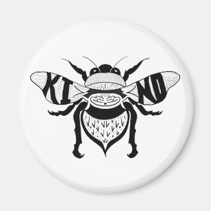 Bee Kind Circle Refrigerator Magnet 