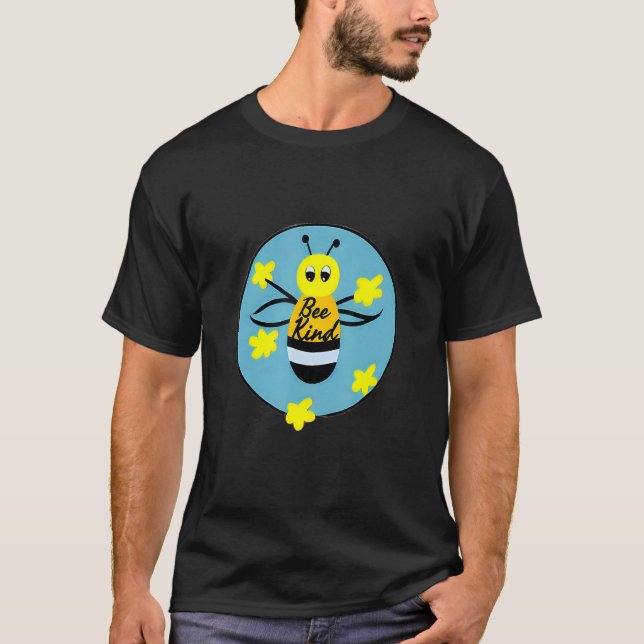 Bee Kind Cute Graphic Blessed   Inspirational T-Shirt (Front)