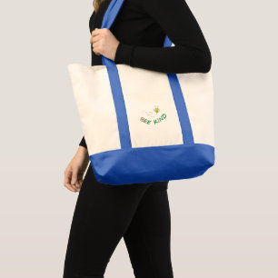 Bee Kind Funny Motivational Positive Quote Artwork Tote Bag