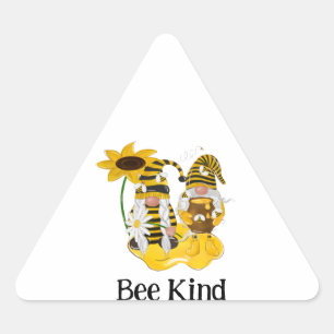 Bee Kind Gnome Customisable Sunflower Stickers