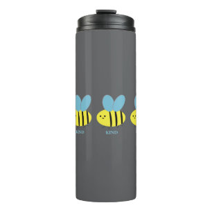 Bee Kind Grey Thermal Tumbler