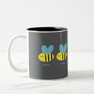 Bee Kind Grey Two-Tone Coffee Mug