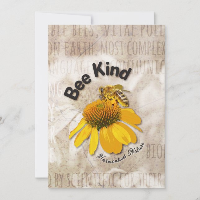 Bee Kind - Harmonious Nature (Front)