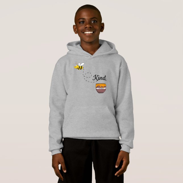 Bee kind honey cute insect cartoon text quote (Front Full)