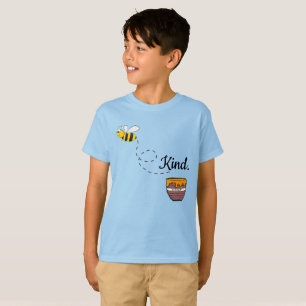 Bee kind honey cute insect cartoon text quote T-Shirt