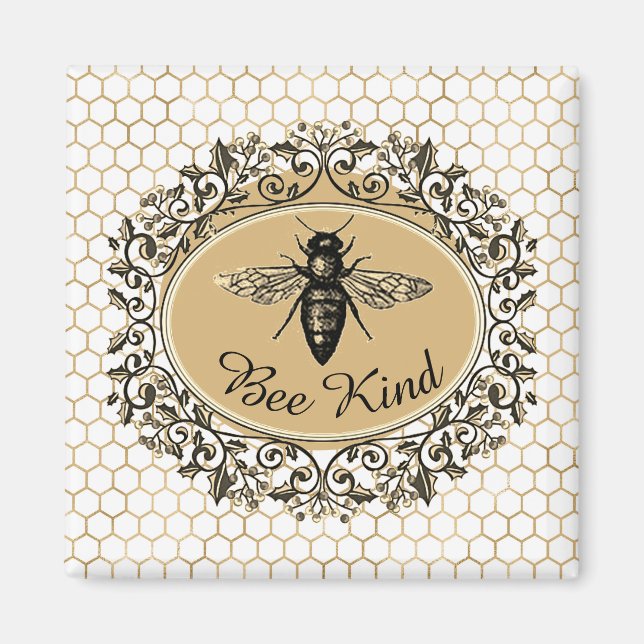 Bee kind honeycomb magnet (Front)