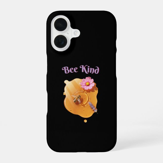 Bee Kind iPhone 16 Case (Back)