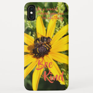 Bee Kind Motivational Photograph Yellow Flower Case-Mate iPhone Case