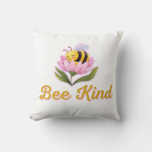 Bee Kind – Positive Vibes Nature Design Cushion