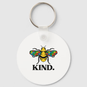 Bee Kind Puzzle Cute Autism Awareness Acceptance A Key Ring
