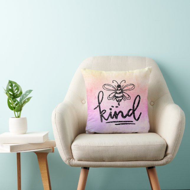 Bee Kind Rainbow Ombre Cushion (Chair)
