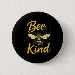 Bee Kind Sitive Quote Cute Funny Design For Kids 6 Cm Round Badge