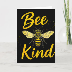 Bee Kind Sitive Quote Cute Funny Design For Kids Card