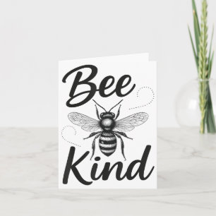 Bee Kind Sitive Quote Cute Funny Design For Kids Card