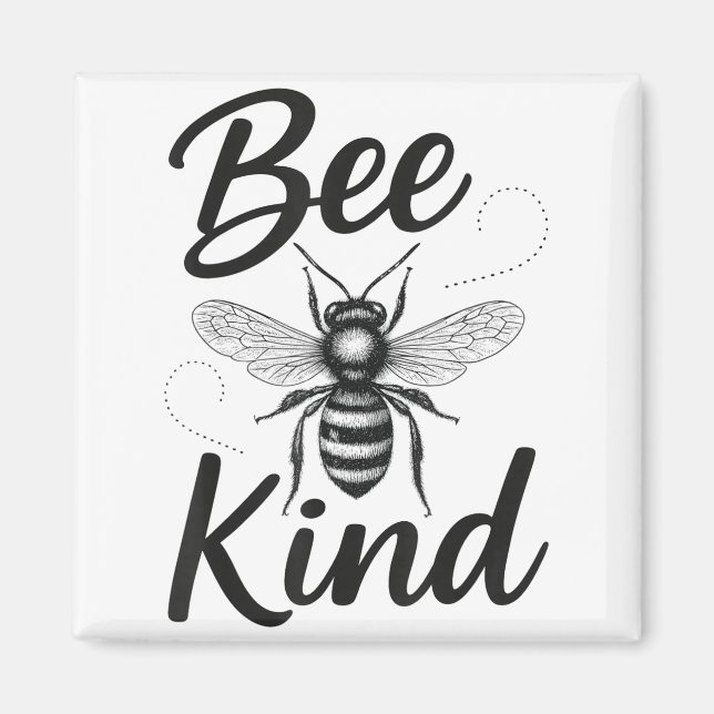 Bee Kind Sitive Quote Cute Funny Design For Kids  Magnet (Front)