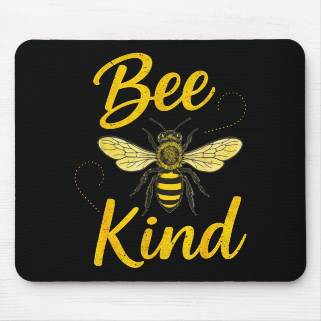 Bee Kind Sitive Quote Cute Funny Design For Kids  Mouse Pad (Front)