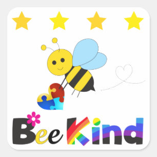 Bee Kind Square Sticker