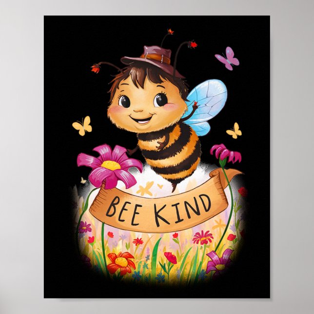 Bee Kind Sticker2  Poster (Front)
