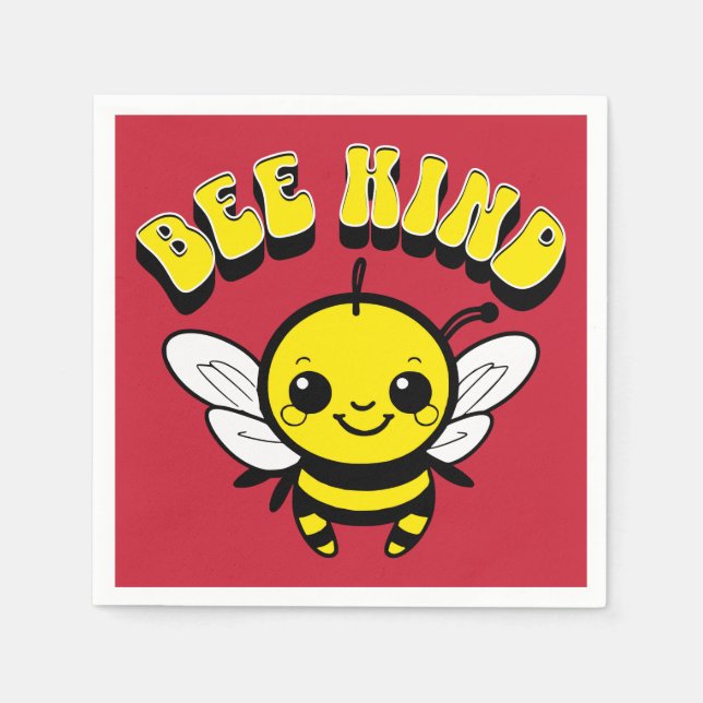 Bee kind text design napkin (Front)