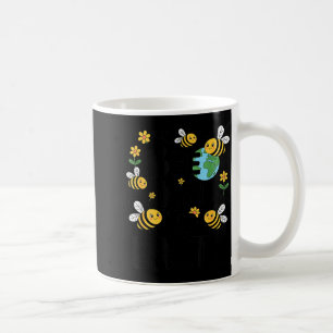 Bee kind to earth - cute bees flowers planet kids coffee mug