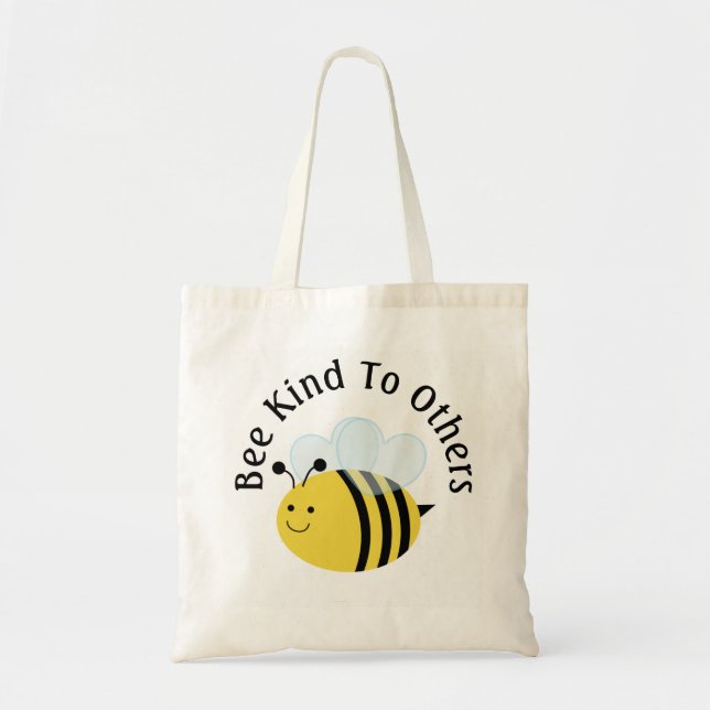 Bee Kind To Others Bumblebee Tote Bag (Front)