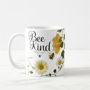 Bee Kind Vintage Botanical Illustration Classic Coffee Mug