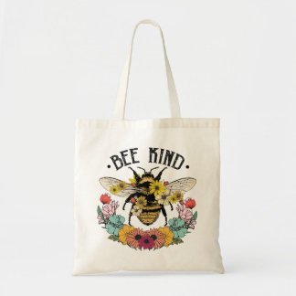 Bee Kind Wild Flower Sublimation Tote Bag