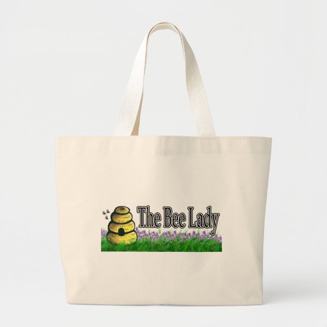 Bee Lady Large Tote Bag (Front)