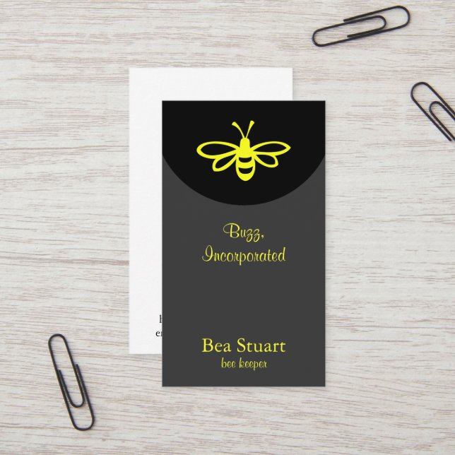 Bee [lemon] business card (Front/Back In Situ)