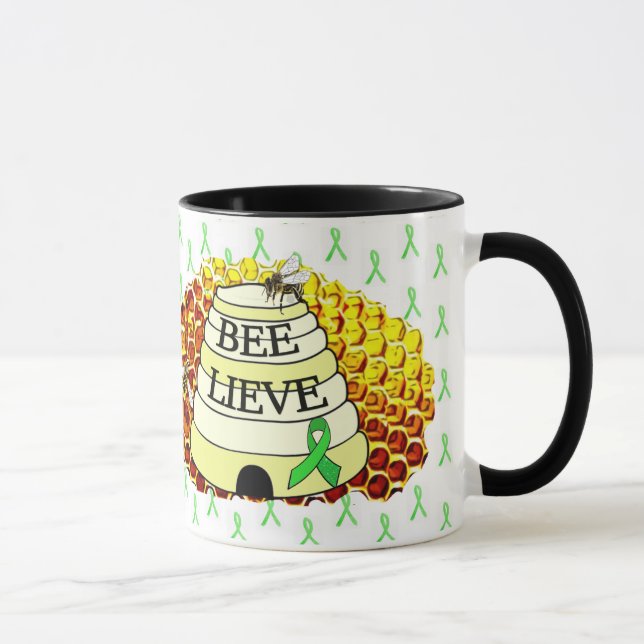 Bee- Lieve Lyme Disease Awareness Coffee Cup (Right)