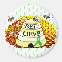 Bee-Lieve Lyme Disease Awareness Stuff Magnet