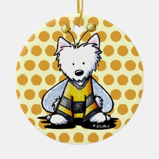 BEE Lighthearted Westie Ornament (Front)
