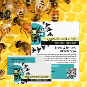 Bee Logo - Beekeeper, Honey Farmer Business Card