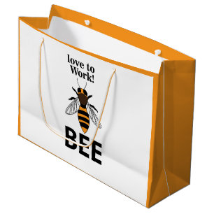 Bee Love To Work Bee Large Gift Bag
