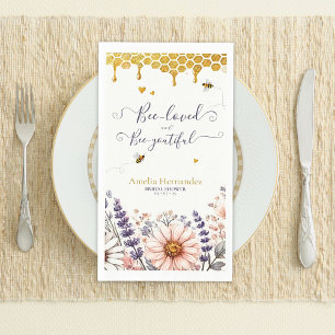 Bee-Loved and Bee-Youtiful Bridal Shower  Napkin