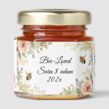 Bee-Loved Weddin dding Honey Jar Favor