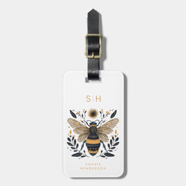 Bee Luggage Tag (Front Vertical)