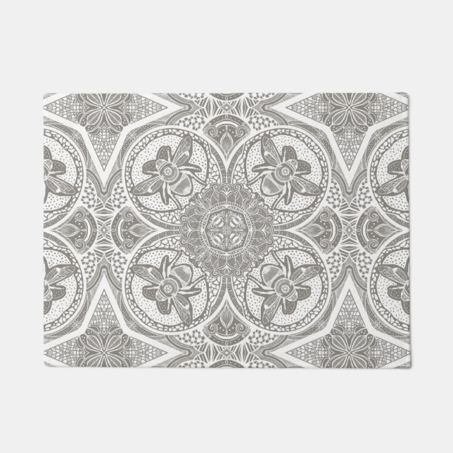 Bee Mandala Doormat (Front)
