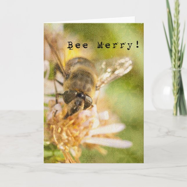Bee Merry Holiday Card (Front)