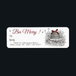 Bee Merry Honey Gift Label Red Bow Skep Christmas<br><div class="desc">Put one of these holiday labels on your apiary products such as honeycomb, body balm, soap, etc. and wrap with a classy red satin bow to make it appealing for your customers to buy as gift items. This little gift label also looks great on the outside of wrapped packages or...</div>