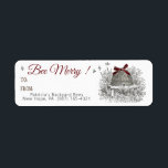 Bee Merry Honey Gift Label Red Bow Skep Christmas<br><div class="desc">Put one of these holiday labels on your apiary products such as honeycomb, body balm, soap, etc. and wrap with a classy red satin bow to make it appealing for your customers to buy as gift items. This little gift label also looks great on the outside of wrapped packages or...</div>