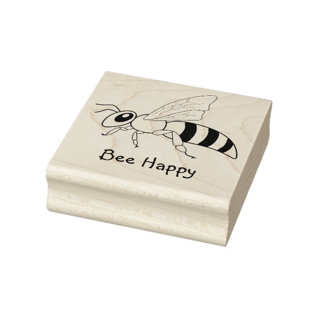 Bee Message Rubber Stamp (Stamp)