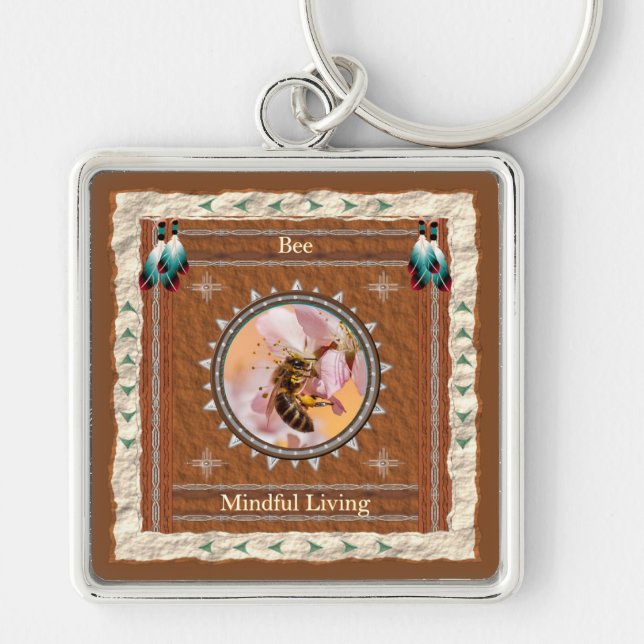 Bee Mindful Living Energy Key Ring (Front)