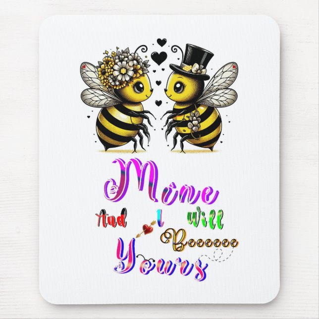 Bee Mine And I Will Bee Yours Mouse Pad (Front)