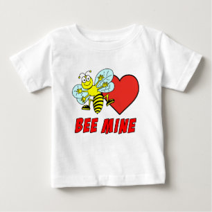 Bee Mine Cute Valentine Cartoon Baby T-Shirt