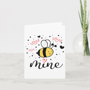 Bee Mine Girls Valentines Day Shirt Valentine Gift Card