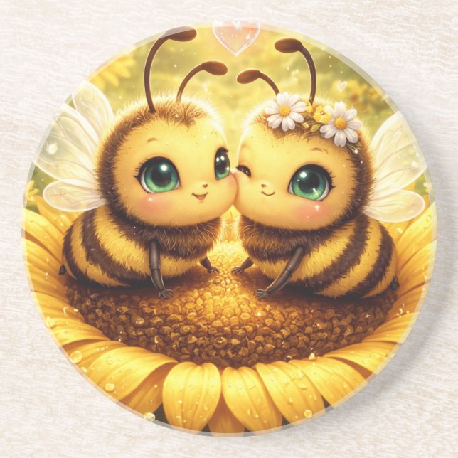 BEE Mine Sunflower Coaster (Front)
