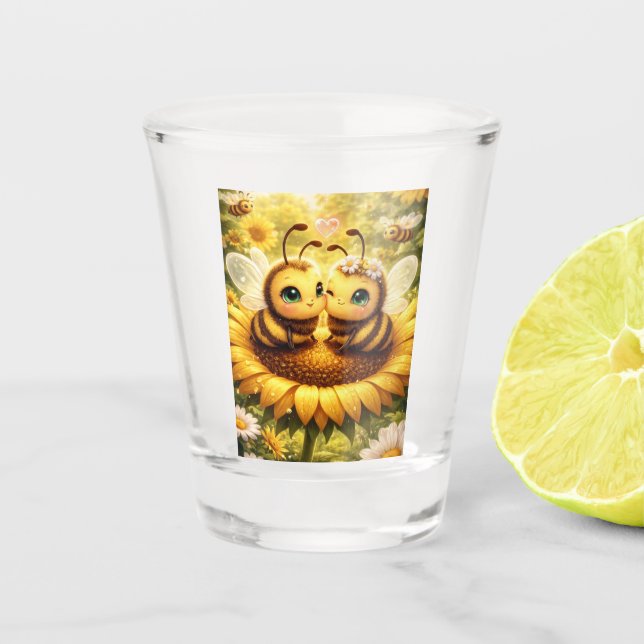 BEE Mine Sunflower Shot Glass (Front)