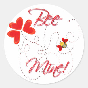 BEE MINE VALENTINE by SHARON SHARPE Classic Round Sticker